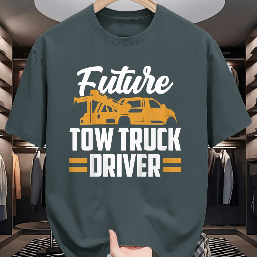 Best Truck Driver Life Shirt, Funny Trucker UnisexT-Shirt/Hoodie/Sweatshirt HLT00 - Kids Future Tow Truck Driver T-Shirt