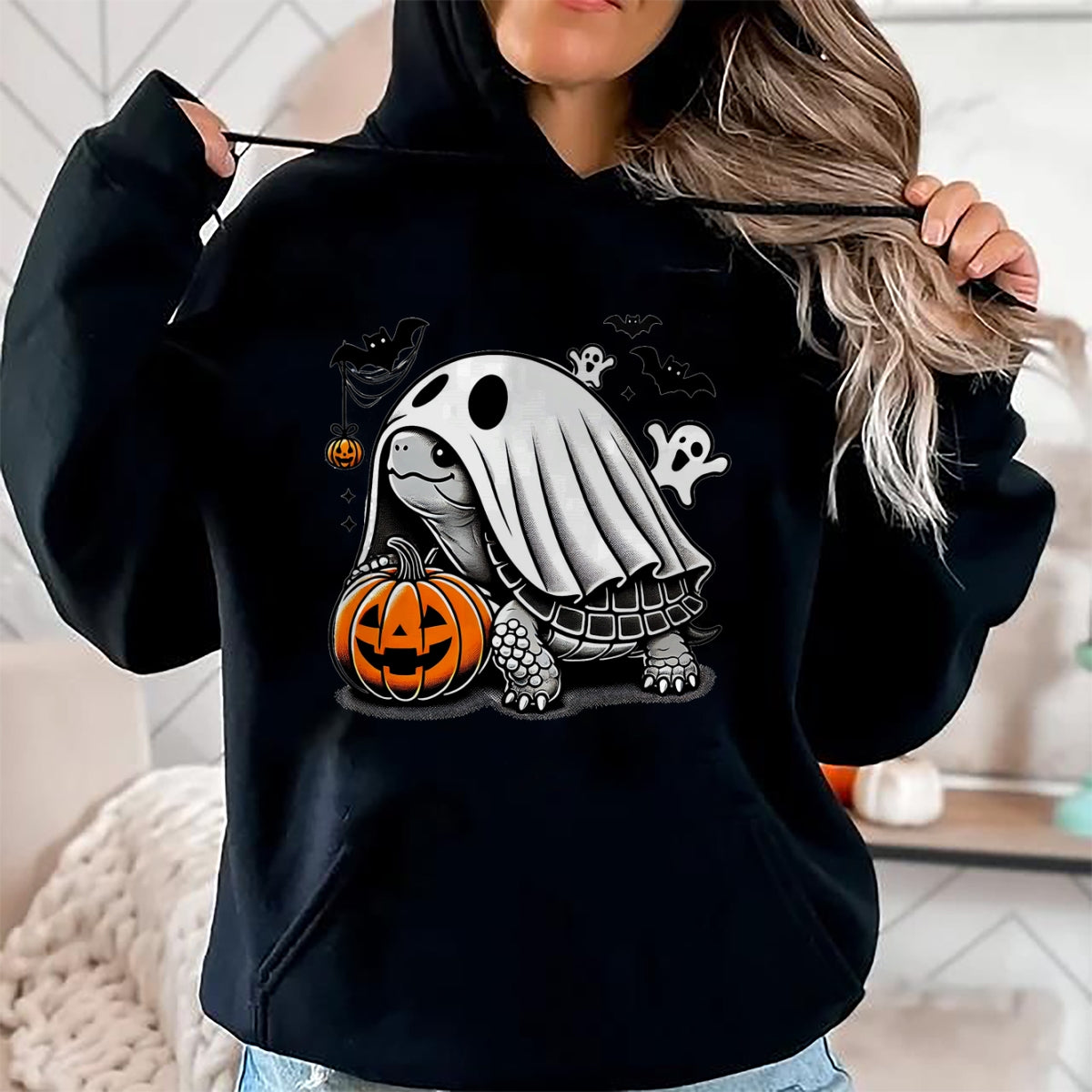 Hallowen Shirts for Family, Funny hallowen shirts, Hallowen Unisex T-Shirt/Hoodie/Sweatshirt HLT00 - Halloween Turtle Ghost Pumpkin Costume Terrapin Tortoise T-Shirt