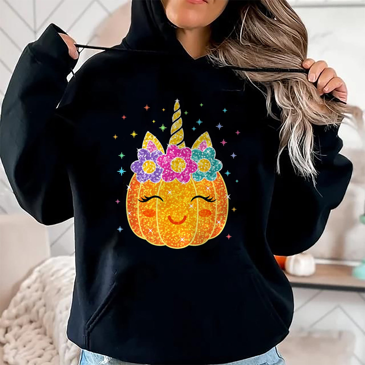 Hallowen Shirts for Family, Funny hallowen shirts, Hallowen Unisex T-Shirt/Hoodie/Sweatshirt HLT00 - Cute Unicorn Pumpkin Halloween Costume for Girl Kids Toddler T-Shirt