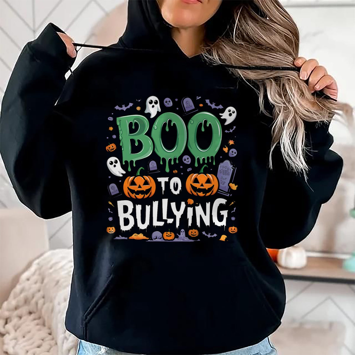 Hallowen Shirts for Family, Funny hallowen shirts, Hallowen Unisex T-Shirt/Hoodie/Sweatshirt HLT00 - Boo Anti Bullying Funny Halloween Orange Unity Day Boys T-Shirt