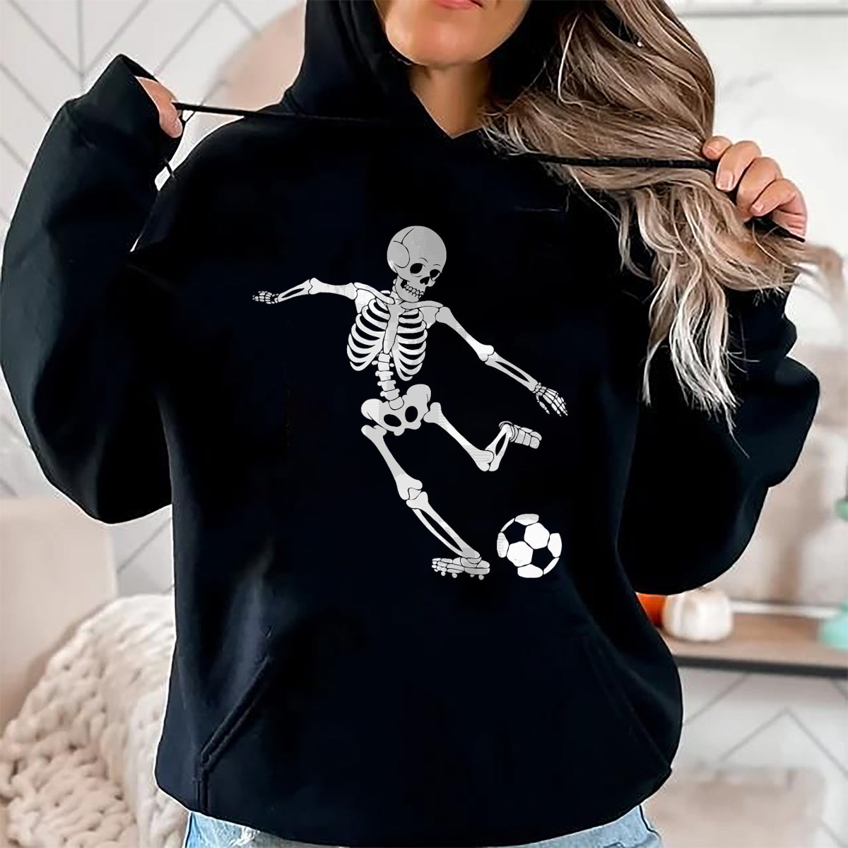 Hallowen Shirts for Family, Funny hallowen shirts, Hallowen Unisex T-Shirt/Hoodie/Sweatshirt HLT00 - Soccer Skeleton Halloween Men Boys Soccer Player Halloween T-Shirt