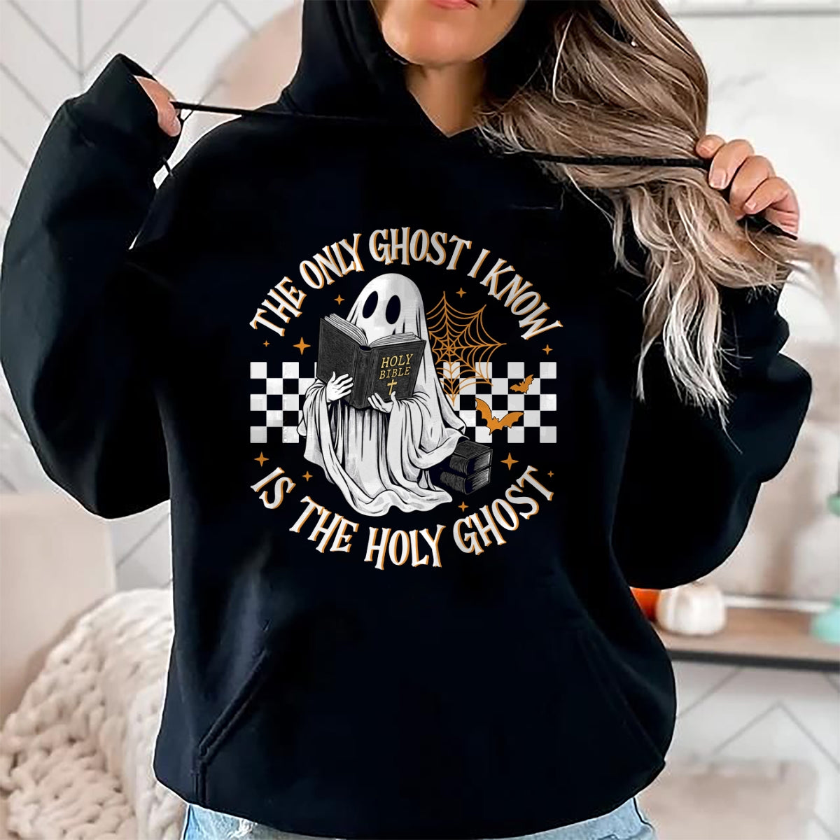 Hallowen Shirts for Family, Funny hallowen shirts, Hallowen Unisex T-Shirt/Hoodie/Sweatshirt HLT00 - The Only Ghost I Know Is The Holy Ghost Boo Bible Halloween Long Sleeve T-Shirt