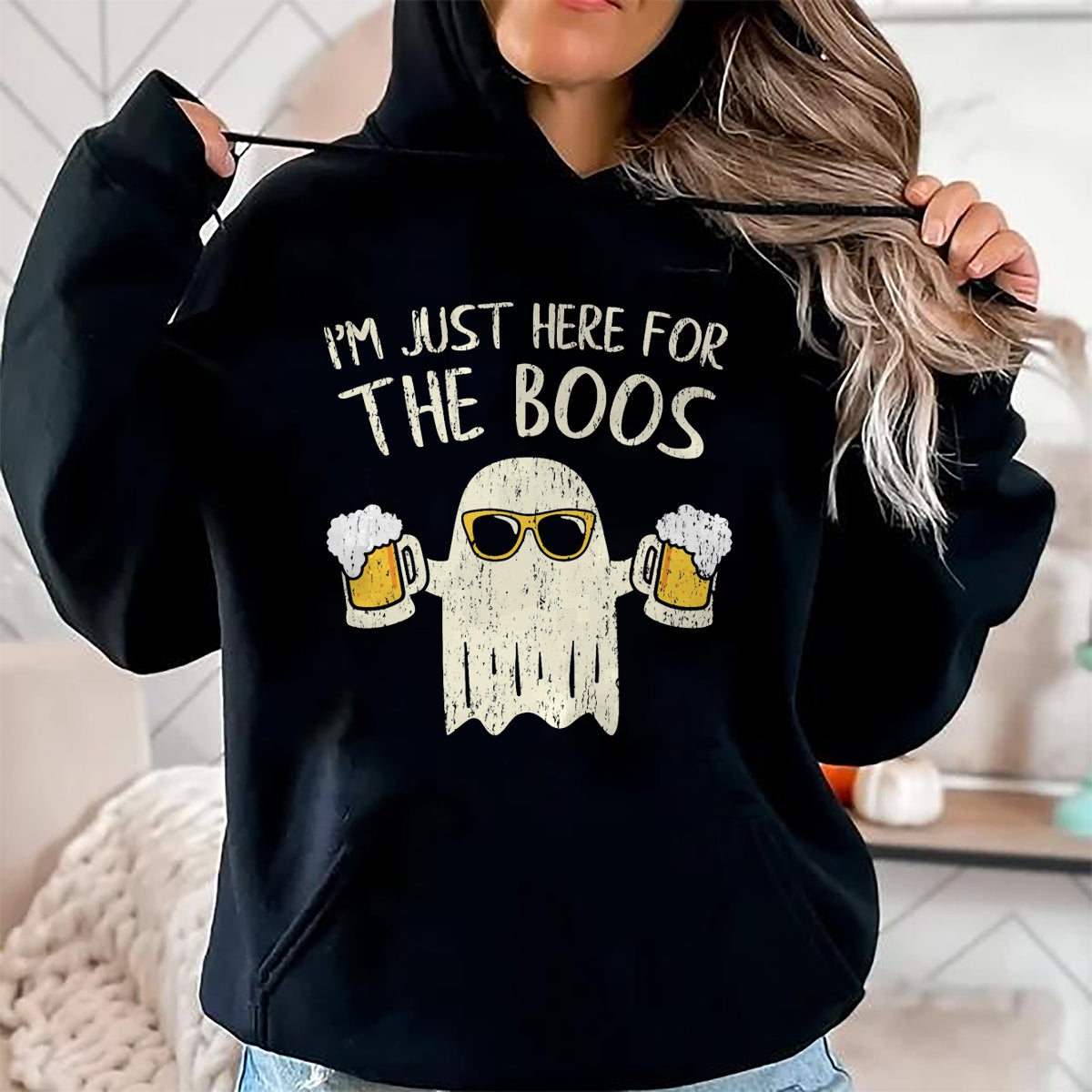 Hallowen Shirts for Family, Funny hallowen shirts, Hallowen Unisex T-Shirt/Hoodie/Sweatshirt HLT00 - Im Just Here for the Boos Funny Gift Halloween Ghost T-Shirt