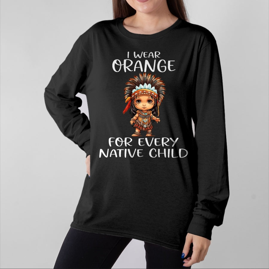 Native American T-Shirts, Vintage Native American Unisex T-Shirt/Hoodie/Sweatshirt HLT00 - Wear orange for every American native child Indian Pride