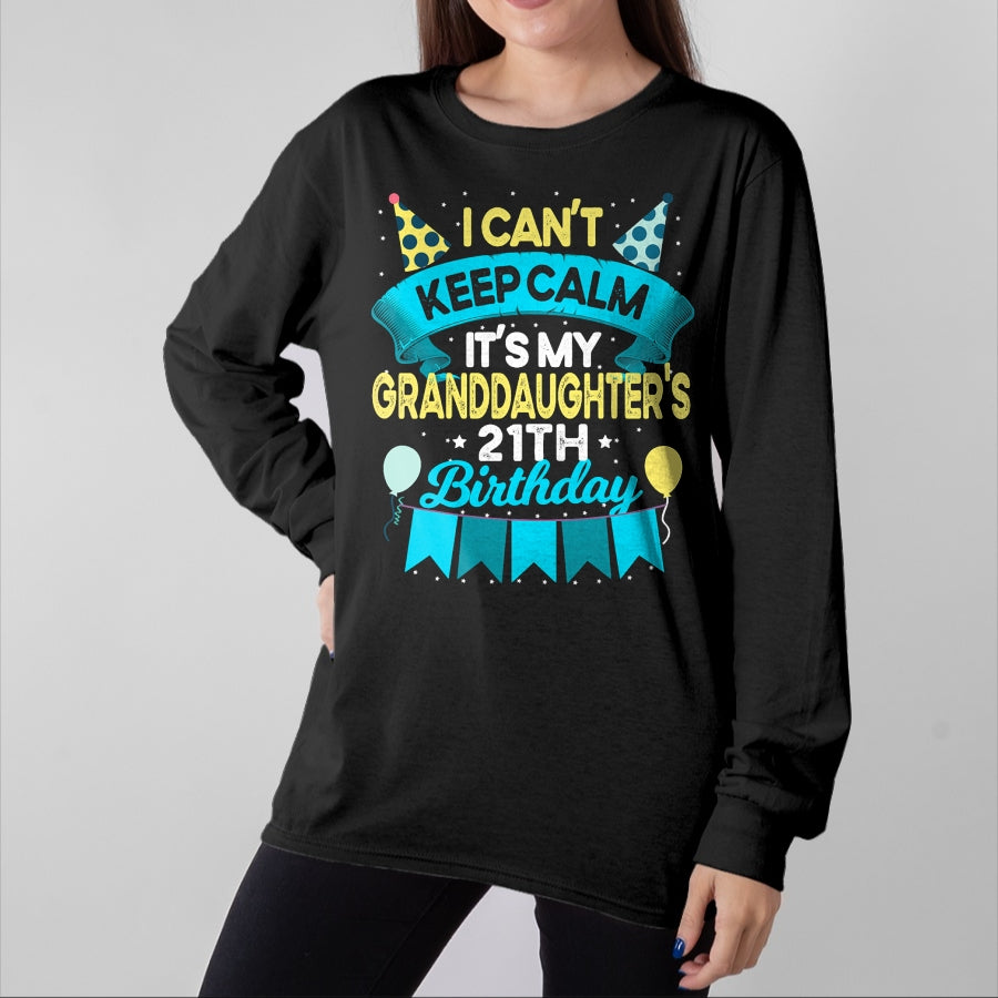 Best Grandpa Shirt, Proud Grandpa Unisex T-Shirt/Hoodie/Sweatshirt HLT00 - It's My Granddaughter 21th Birthday Shirt Gift 21 Years Old T-Shirt
