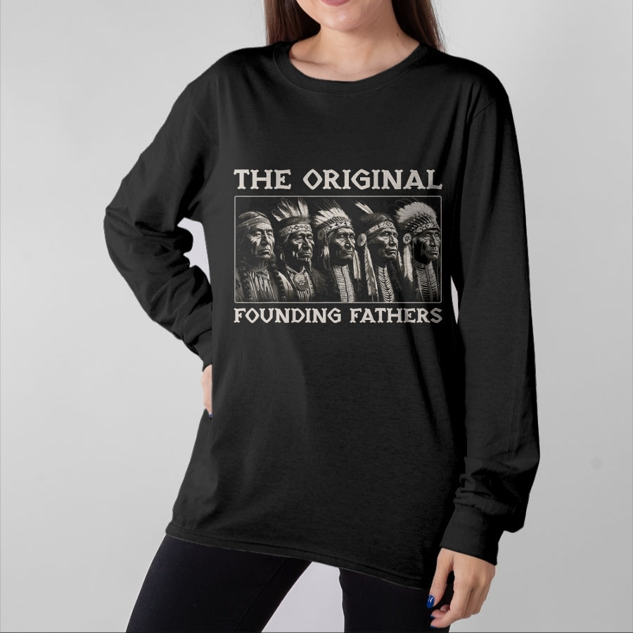 Native American T-Shirts, Vintage Native American Unisex T-Shirt/Hoodie/Sweatshirt HLT00 - The Original Founding Fathers Vintage Native American Indian (1)