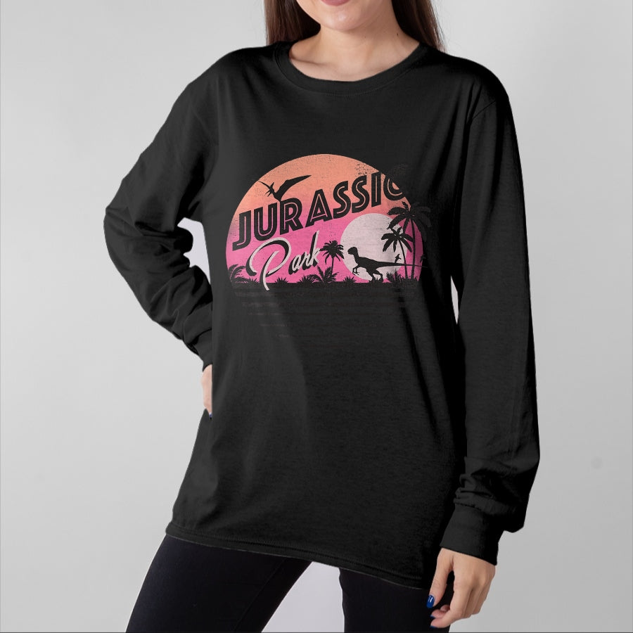 Best Dinosaur Lover Shirt, Funny Dinosaur UnisexT-Shirt/Hoodie/Sweatshirt HLT00 - Jurassic Park Retro 90_s Dinosaur Scene T-Shirt