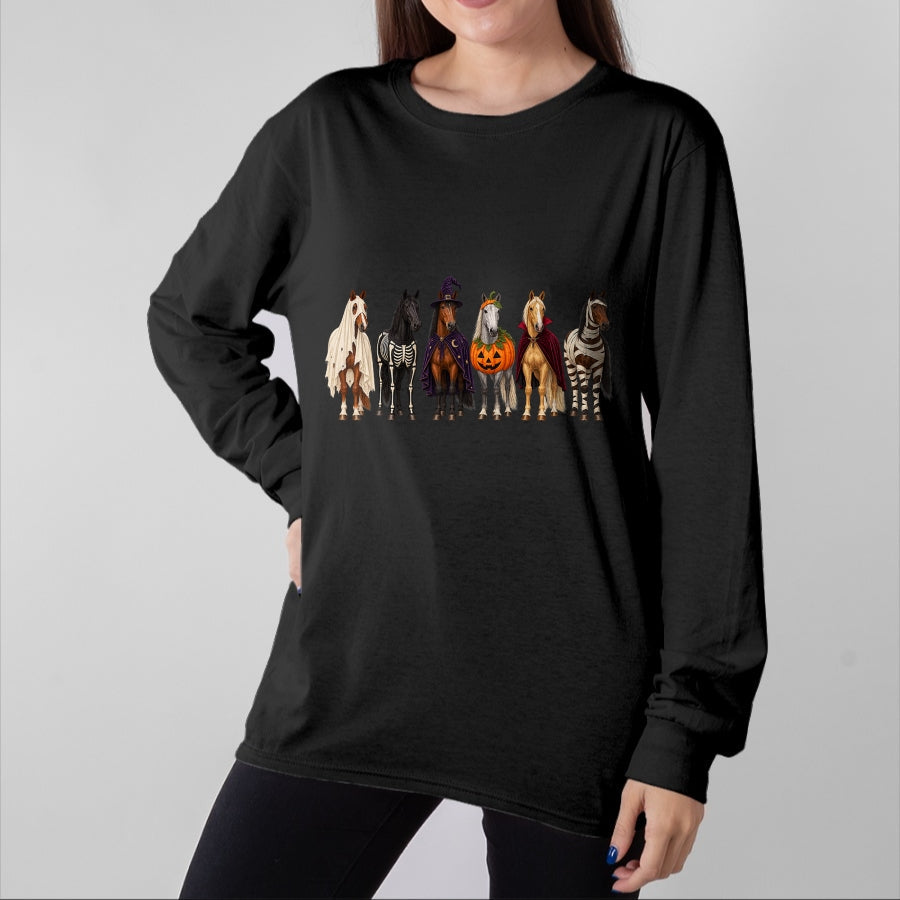 Best Horse Lover Shirt , Funny Horse UnisexT-Shirt/Hoodie/Sweatshirt HLT00 - Horse Lover Halloween Costumes Ghost Pumpkin Skeleton T-Shirt