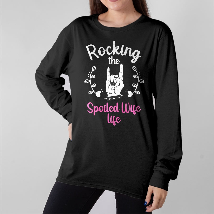 Best Wife Shirt, Wife and Husband Unisex T-Shirt/Hoodie/Sweatshirt HLT00 - Gift for wife T shirt, spoiled wife Funny Spoiled Wife Art For Women Husband Spoiled Wife Life Pre (6)