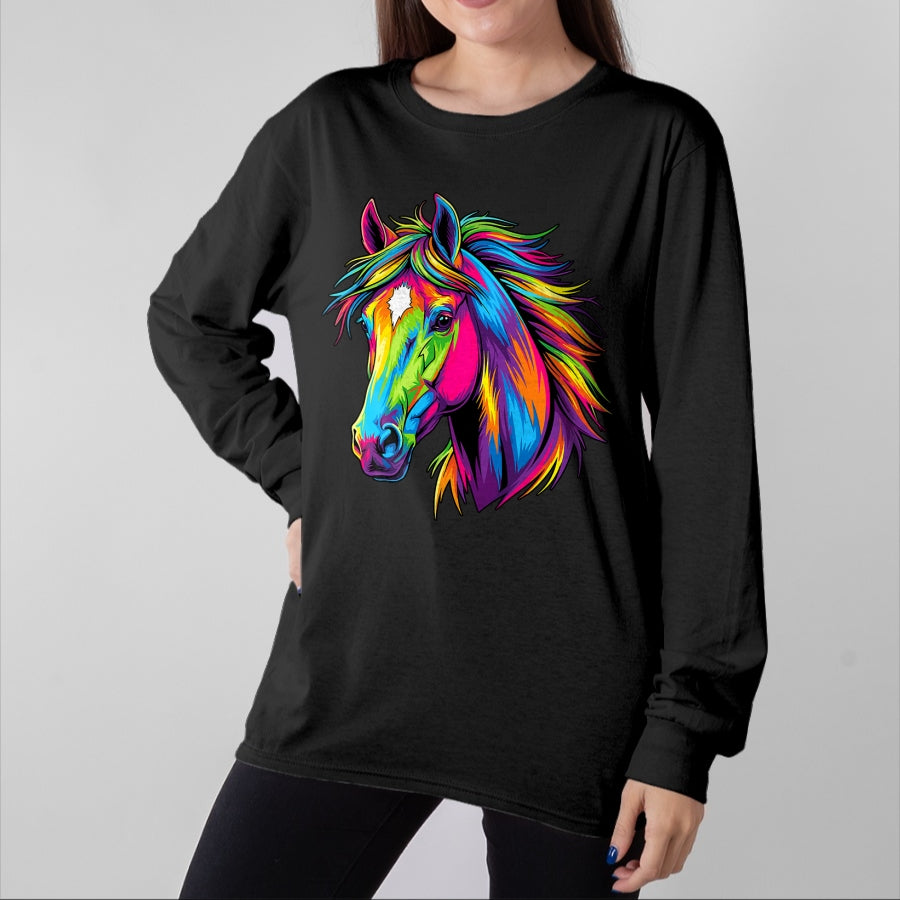 Best Horse Lover Shirt , Funny Horse UnisexT-Shirt/Hoodie/Sweatshirt HLT00 - Colorful Pop Art Horse T-Shirt
