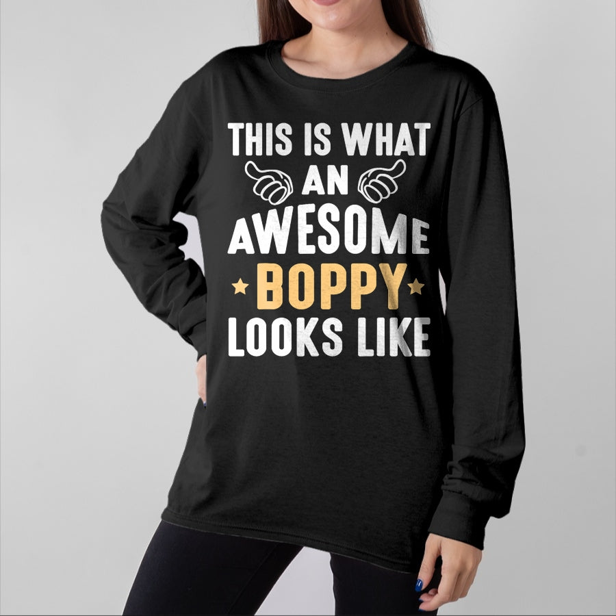 Best Wife Shirt, Wife and Husband Unisex T-Shirt/Hoodie/Sweatshirt HLT00 - This Is What An Awesome Boppy Looks Like Grandpa Dad Husband T-Shirt