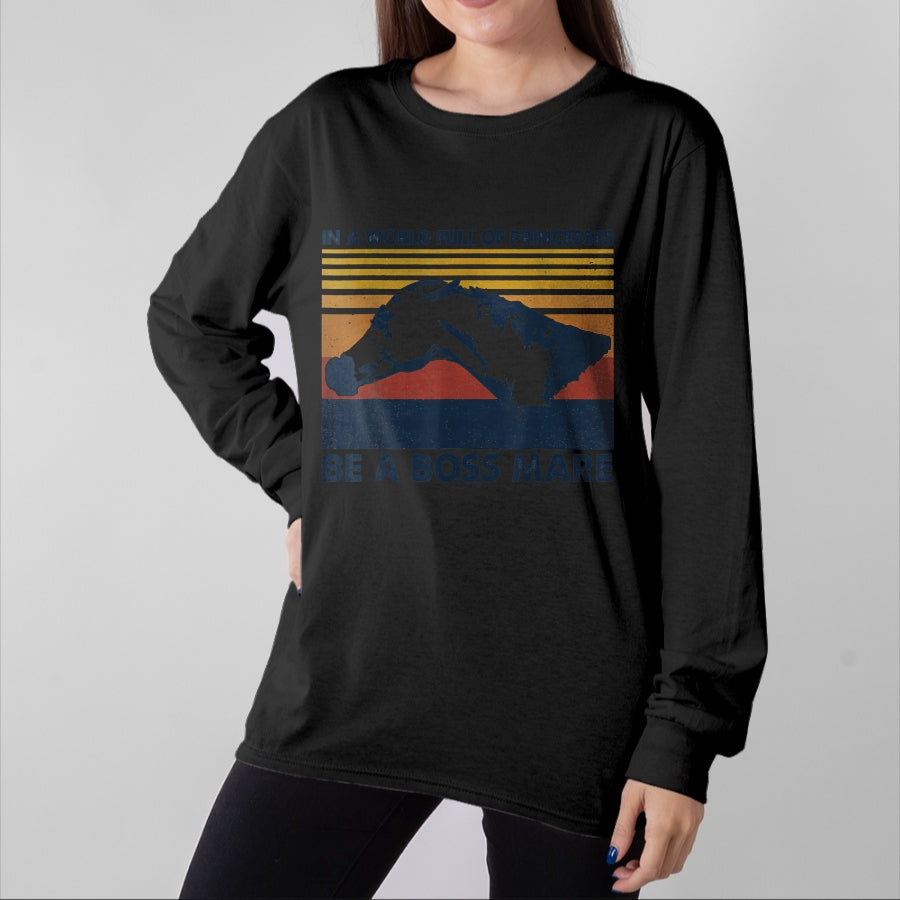 Best Horse Lover Shirt , Funny Horse UnisexT-Shirt/Hoodie/Sweatshirt HLT00 - Boss Mare Equestrian Themed Gifts for Horse Lovers T-Shirt
