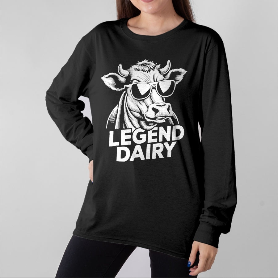 Best Farmer Life Shirt, Funny Farmer UnisexT-Shirt/Hoodie/Sweatshirt HLT00 - Legend Dairy Funny Farm Animal Cow Sunglass Farmer Farming T-Shirt