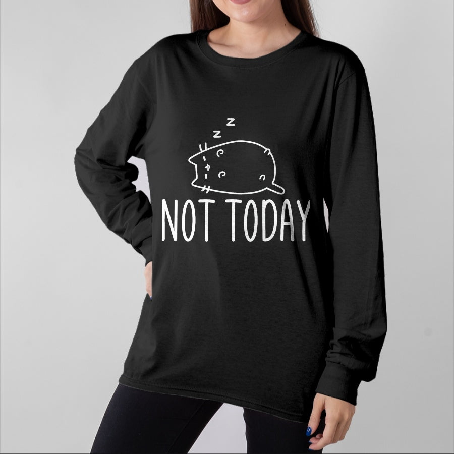 Cat Love Shirt, Funny Cat Lover Gift UnisexT-Shirt/Hoodie/Sweatshirt HLT00 - Not Today Crazy Cat T-Shirts Graphic Cute Funny T-Shirt, Men, Black, 4X-Large