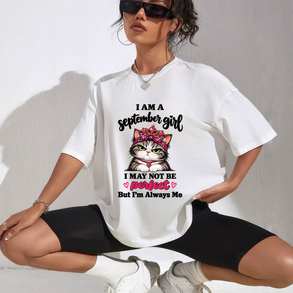 SEPTEMBER GIRL CAT SHIRT – ALWAYS ME - FOR WOMEN - TLEE09 (SKU2610-100-09)