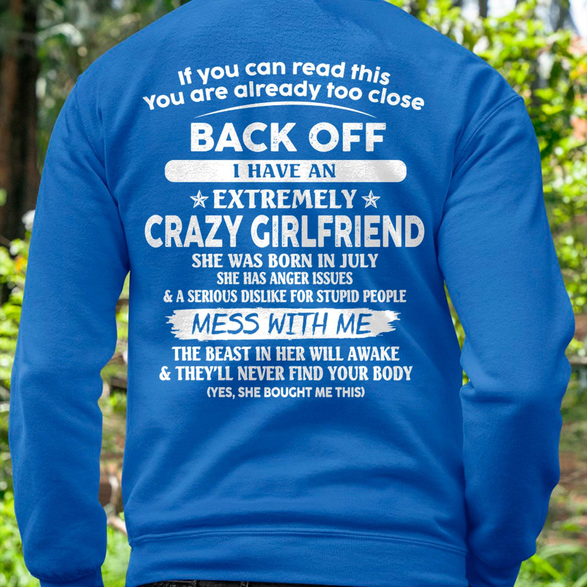 July - If You Can Read This You Are Already Too Close - Gift For Your Boyfriend, Husband From Wife - TLEE07 (SKU07-175-07)
