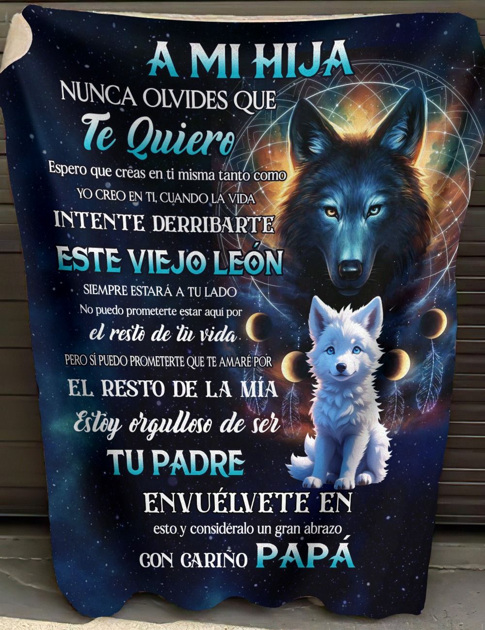 Manta para Hija – Regalo de Consuelo y Calidez de Papá Manta Acolchada de Forro Polar Sherpa NTTDsp