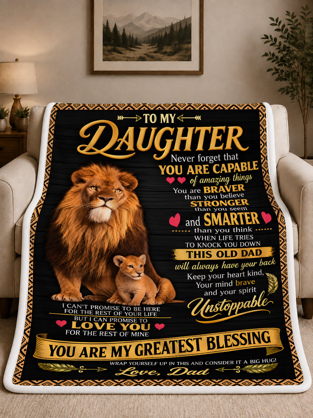 Special Gift For Your Daughter Blanket - From Dad (SKU2610-872)