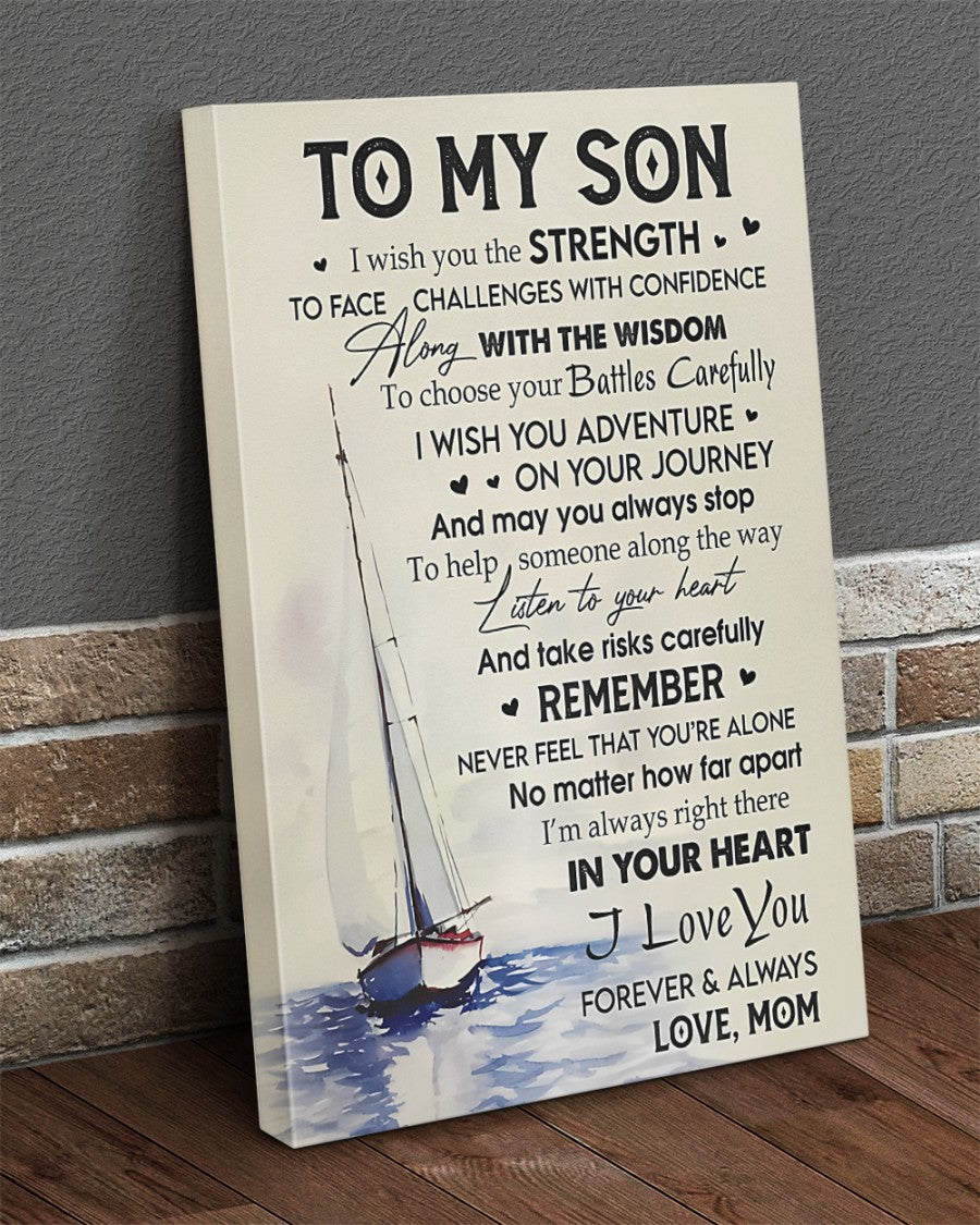 To My Son From Mom Canvas