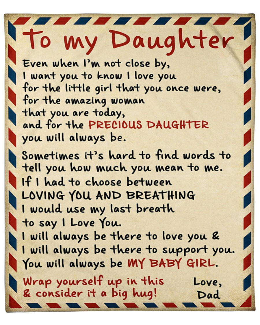 TO MY DAUGHTER - GIFT FOR DAUGHTER - Sherpa Fleece Quilt Blanket (SKUB10-140)