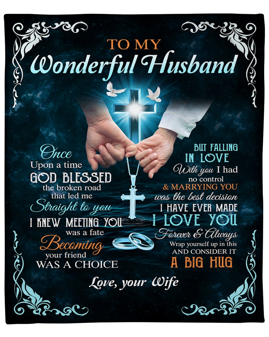 TO MY HUSBAND - GIFT FOR HUSBAND - Sherpa Fleece Quilt Blanket