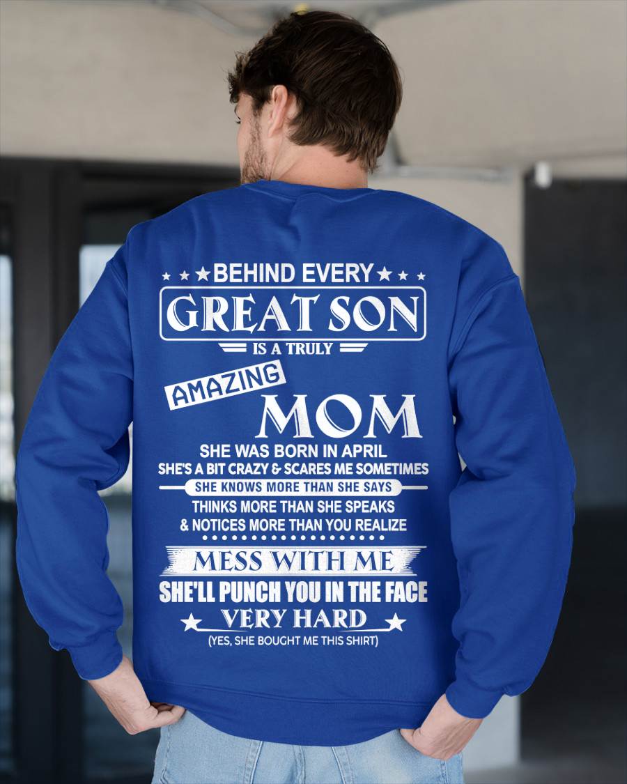 APRIL - BEHIND EVERY GREAT SON IS A TRULY AMAZING MOM - FROM MOM - TLEE04 (SKU10-37-04)