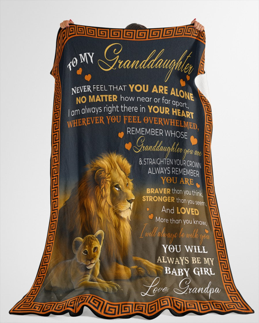 Special Gift For Your Granddaughter Blanket - From Grandpa (SKUB11-121)