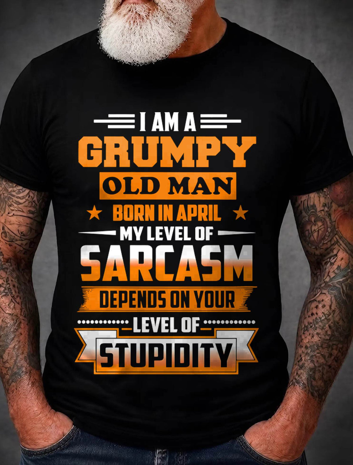 APRIL GRUMPY OLD MAN SHIRT - FOR MAN - TLEE04 (SKU2605-128-04)