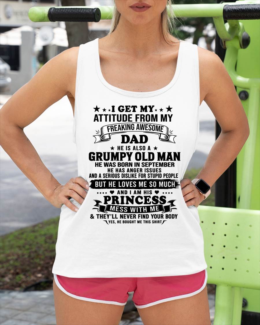 SEPTEMBER - AWESOME DAD PRINCESS SHIRT - FROM DAD - TLEE09 (SKU2607-352-09)