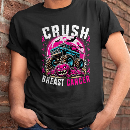 Hallowen Shirts for Family, Funny hallowen shirts, Hallowen Unisex T-Shirt/Hoodie/Sweatshirt HLT00 - Breast Cancer Awareness Monster Truck Halloween Kids Toddler T-Shirt