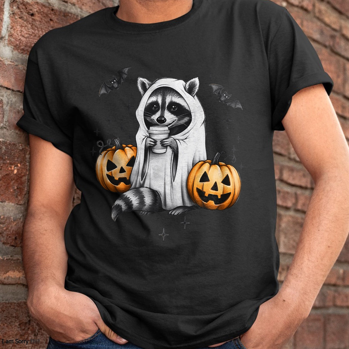 Hallowen Shirts for Family, Funny hallowen shirts, Hallowen Unisex T-Shirt/Hoodie/Sweatshirt HLT00 - Cute Ghost Raccoon Pumpkin Halloween Raccoon T-Shirt