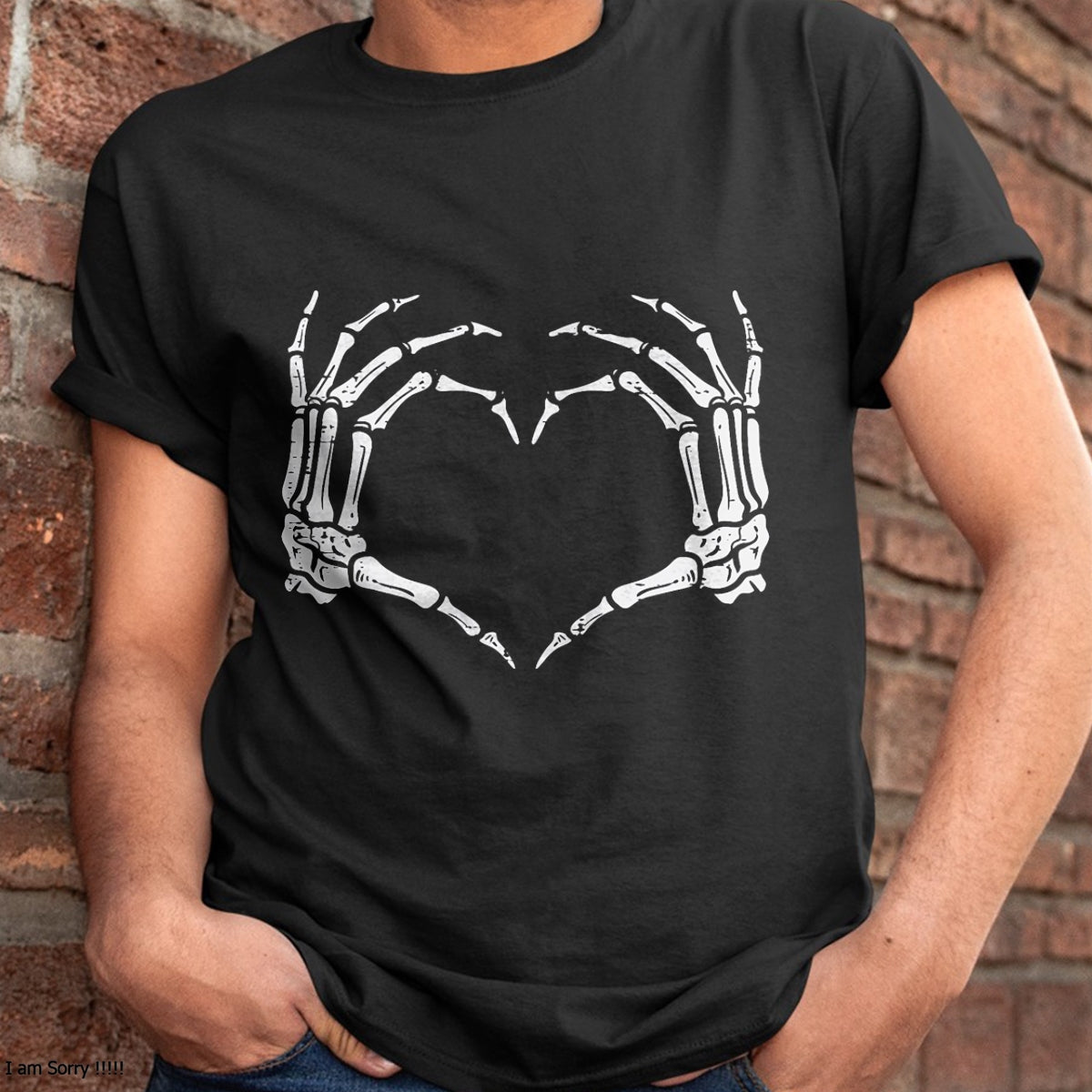 Hallowen Shirts for Family, Funny hallowen shirts, Hallowen Unisex T-Shirt/Hoodie/Sweatshirt HLT00 - Skeleton Hands Heart Sign Retro Halloween Costume Women Girl T-Shirt