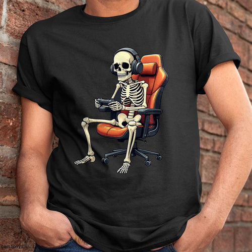 Hallowen Shirts for Family, Funny hallowen shirts, Hallowen Unisex T-Shirt/Hoodie/Sweatshirt HLT00 - Halloween Skeleton Gamer Video Gaming Boys Girls Men Women T-Shirt