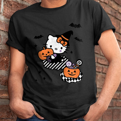 Hallowen Shirts for Family, Funny hallowen shirts, Hallowen Unisex T-Shirt/Hoodie/Sweatshirt HLT00 - Hello Kitty Trick or Treat Halloween Tee Shirt T-Shirt