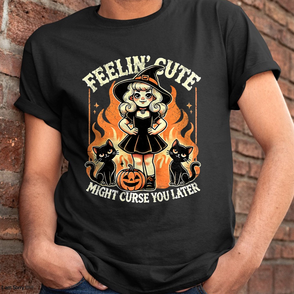 Hallowen Shirts for Family, Funny hallowen shirts, Hallowen Unisex T-Shirt/Hoodie/Sweatshirt HLT00 - Halloween Feelin' Cute Might Curse You Later T-Shirt