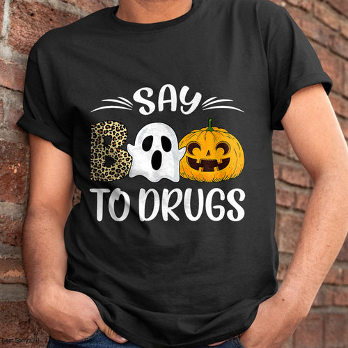 Hallowen Shirts for Family, Funny hallowen shirts, Hallowen Unisex T-Shirt/Hoodie/Sweatshirt HLT00 - Say Boo To Drugs Red Ribbon Week Awareness Funny Halloween T-Shirt
