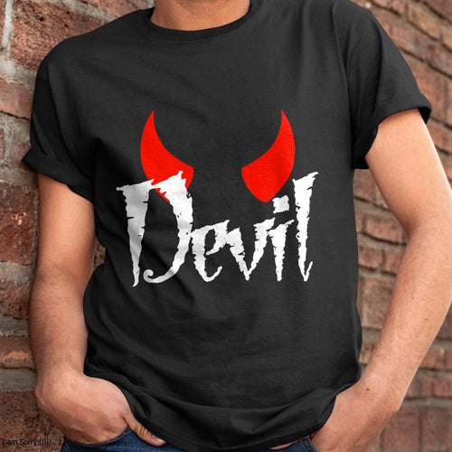 Hallowen Shirts for Family, Funny hallowen shirts, Hallowen Unisex T-Shirt/Hoodie/Sweatshirt HLT00 - Devil Halloween Matching Couple Girlfriend T-Shirt