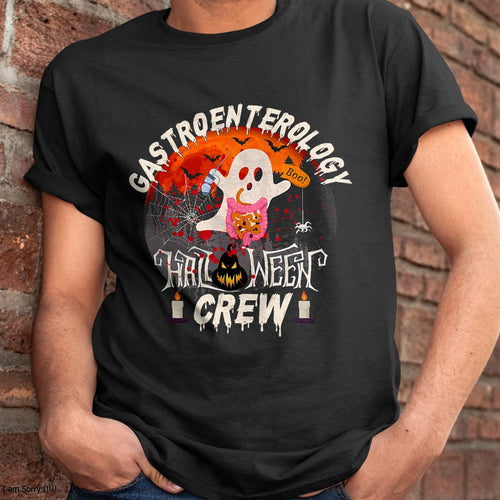 Hallowen Shirts for Family, Funny hallowen shirts, Hallowen Unisex T-Shirt/Hoodie/Sweatshirt HLT00 - Spooky gastroenterology Boo Crew endoscopy tech Halloween T-Shirt