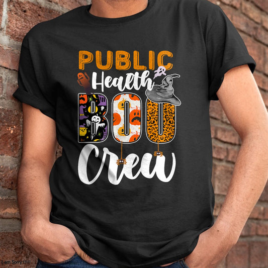 Hallowen Shirts for Family, Funny hallowen shirts, Hallowen Unisex T-Shirt/Hoodie/Sweatshirt HLT00 - Public Health Boo Crew Halloween Matching Nurse T-Shirt