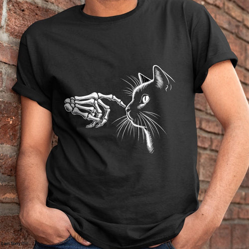Hallowen Shirts for Family, Funny hallowen shirts, Hallowen Unisex T-Shirt/Hoodie/Sweatshirt HLT00 - Skeleton Hand Boop Black Cat Pet For Women Men Halloween T-Shirt