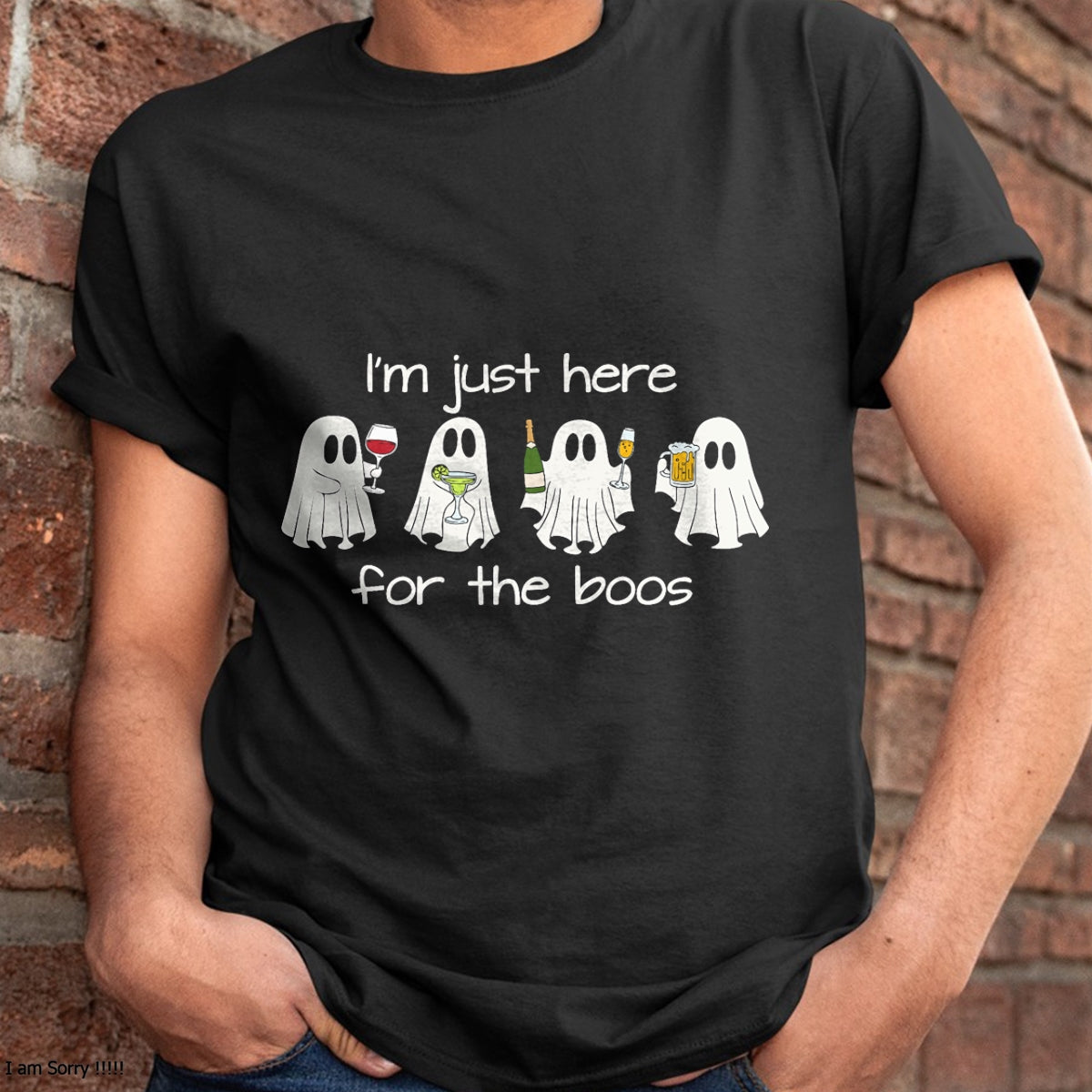 Hallowen Shirts for Family, Funny hallowen shirts, Hallowen Unisex T-Shirt/Hoodie/Sweatshirt HLT00 - I'm Just Here For The Boos Funny Halloween Ghost Mens Womens T-Shirt