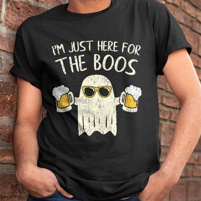 Hallowen Shirts for Family, Funny hallowen shirts, Hallowen Unisex T-Shirt/Hoodie/Sweatshirt HLT00 - Im Just Here for the Boos Funny Gift Halloween Ghost T-Shirt