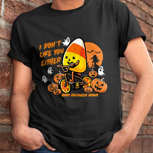 Hallowen Shirts for Family, Funny hallowen shirts, Hallowen Unisex T-Shirt/Hoodie/Sweatshirt HLT00 - Vintage Candy Corn I Don't Like You Either Halloween Custom T-Shirt
