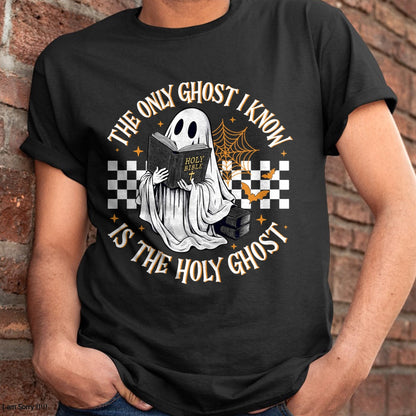 Hallowen Shirts for Family, Funny hallowen shirts, Hallowen Unisex T-Shirt/Hoodie/Sweatshirt HLT00 - The Only Ghost I Know Is The Holy Ghost Boo Bible Halloween Long Sleeve T-Shirt