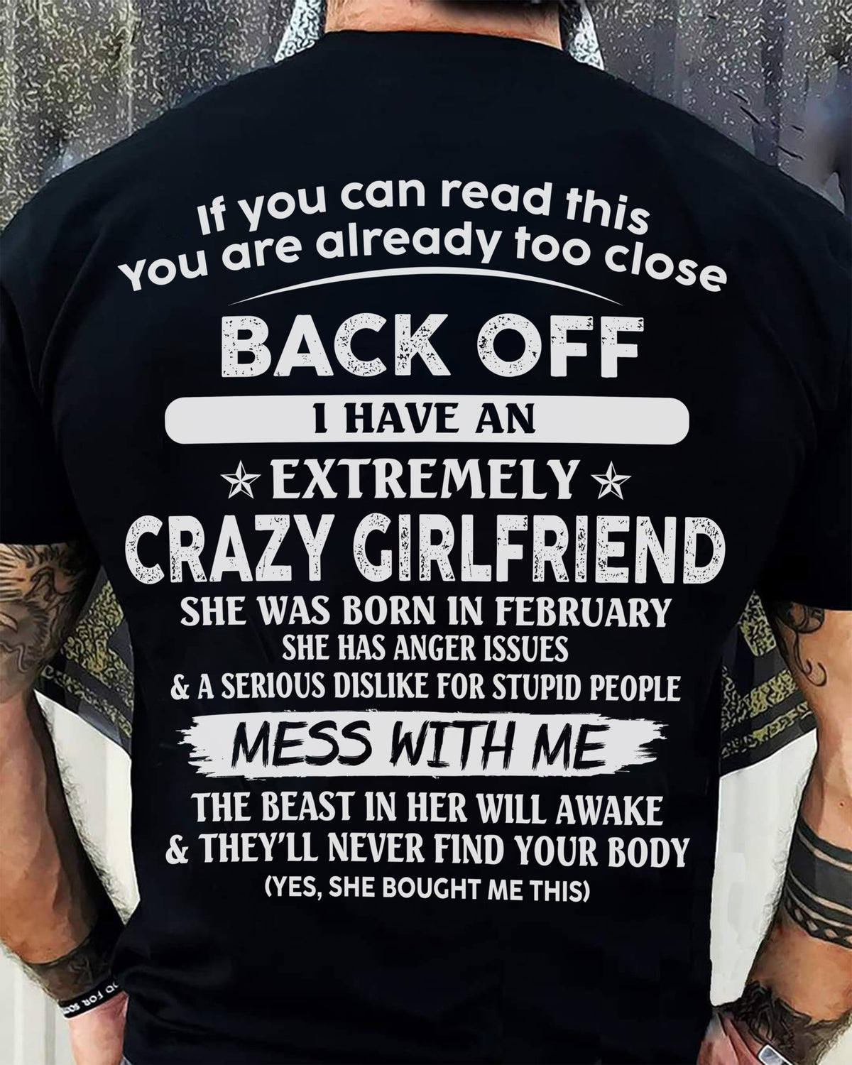February - If You Can Read This You Are Already Too Close - Gift For Your Boyfriend, Husband From Wife - TLEE02 (SKU07-175-02)