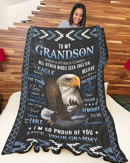 Special Gift For Your Grandson Blanket - From Grammy (SKUB07-45)