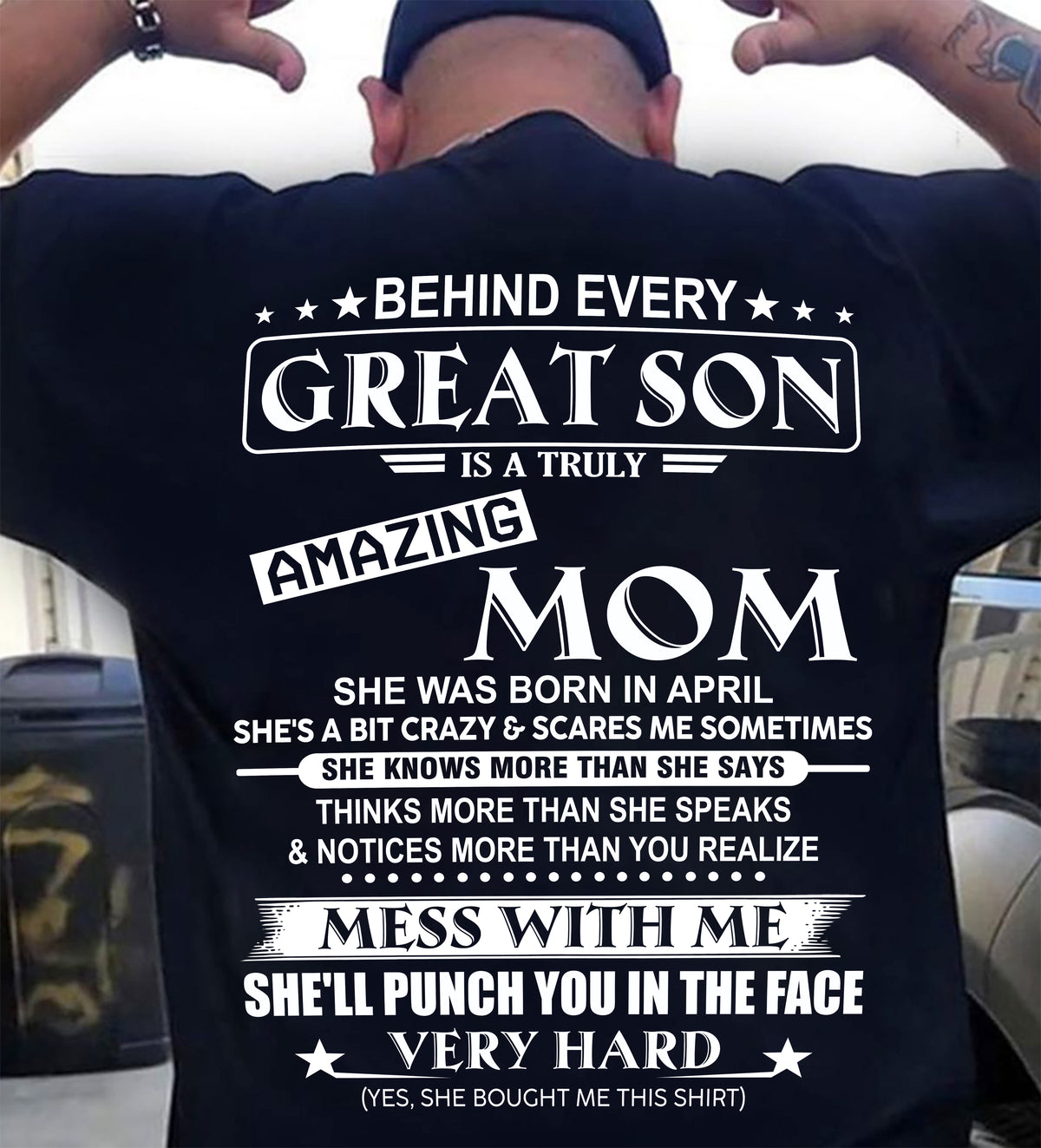 APRIL - BEHIND EVERY GREAT SON IS A TRULY AMAZING MOM - FROM MOM - TLEE04 (SKU10-37-04)