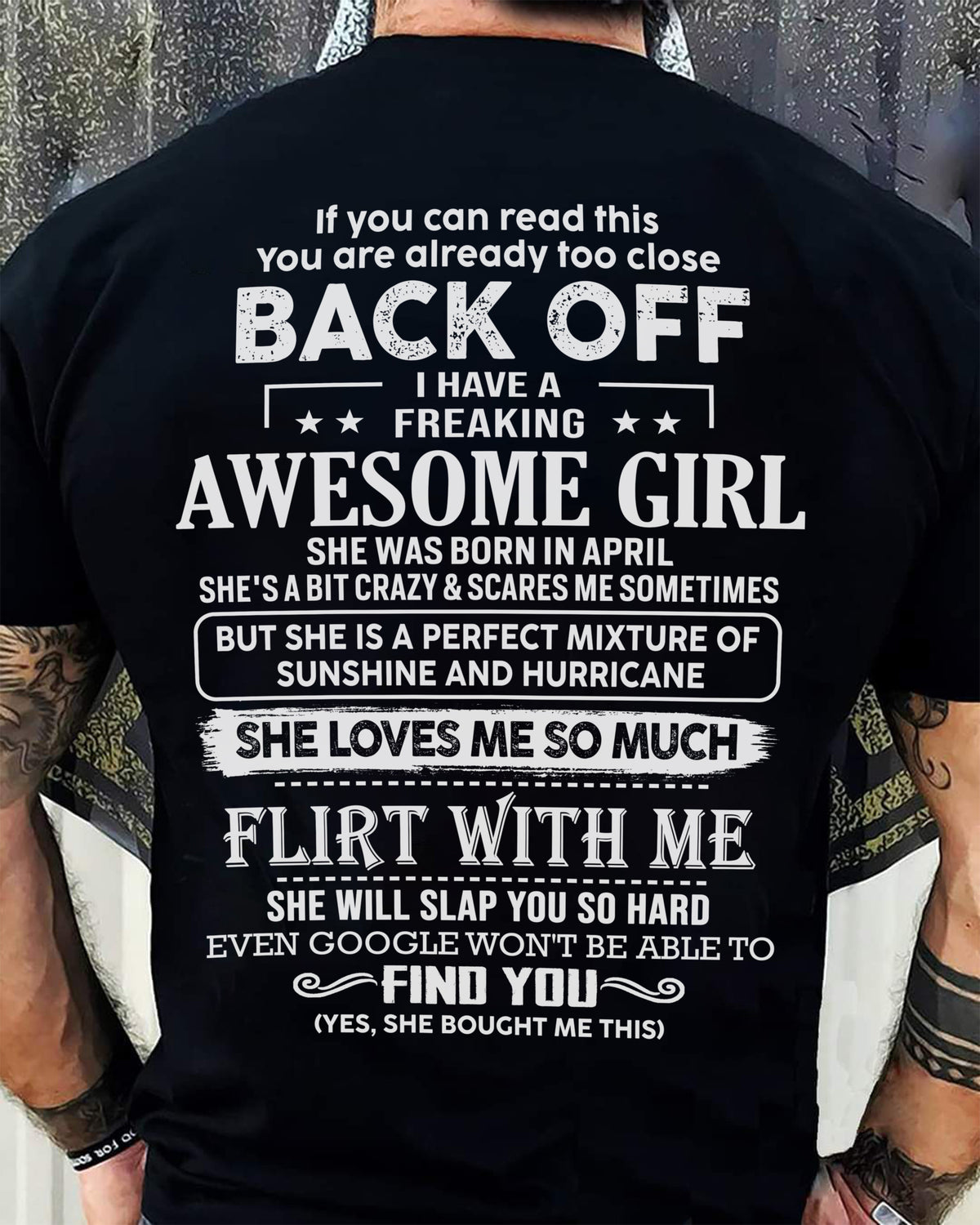April – Awesome Girlfriend Born In April – Special gift for your Boyfriend – From Wife TLEE04 (SKU06-17-04)