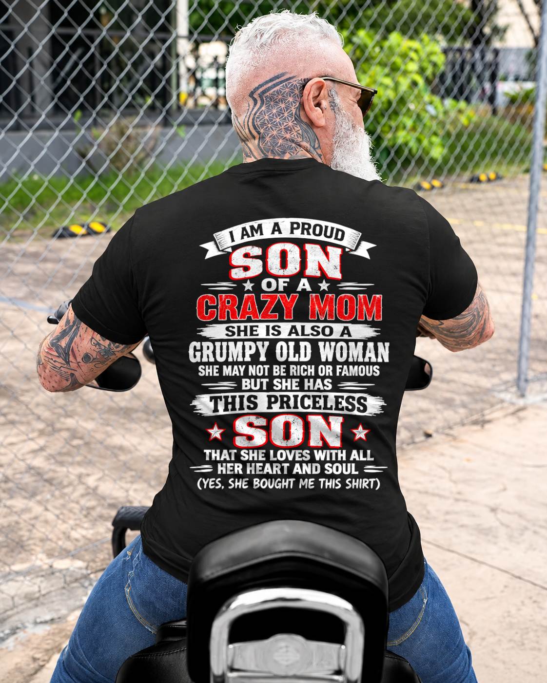 CRAZY MOM & PROUD SON SHIRT - FROM MOM - TLEE00 (SKU2610-744-00)