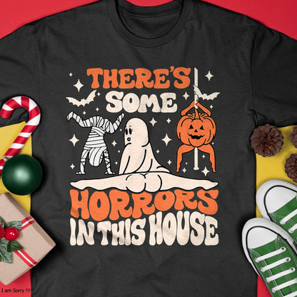 Hallowen Shirts for Family, Funny hallowen shirts, Hallowen Unisex T-Shirt/Hoodie/Sweatshirt HLT00 - There's Some Horrors In This House Ghost Pumpkin Halloween T-Shirt